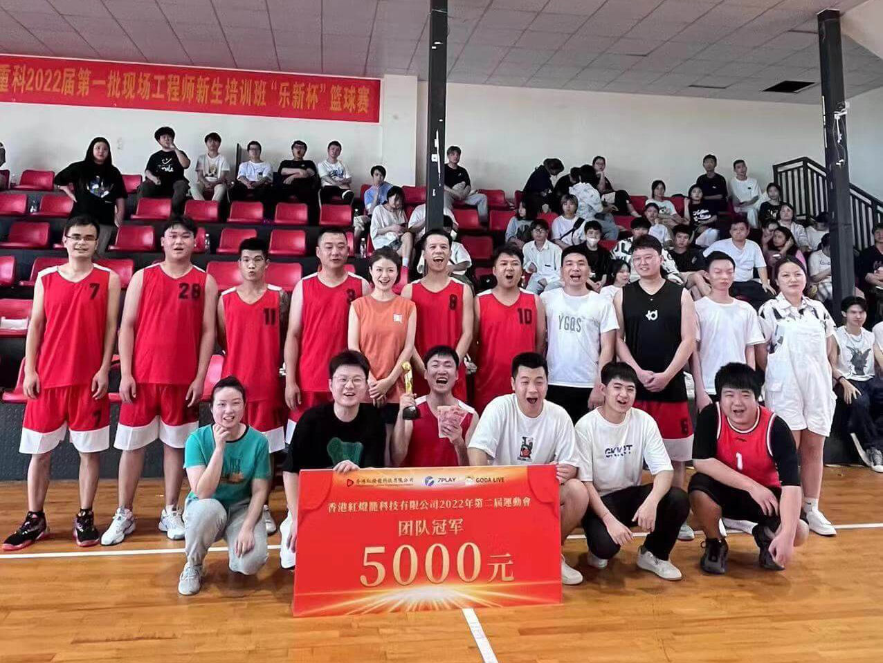 2022年第二届篮球冠军团队合影